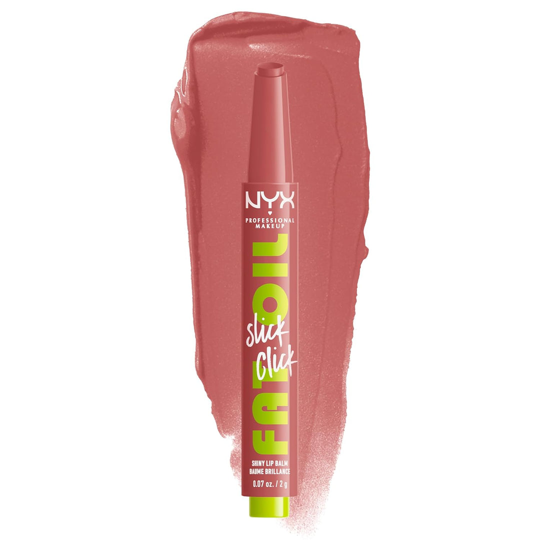 NYX PROFESSIONAL MAKEUP Fat Oil Slick Click, Lightweight, Buildable, Pigmented Vegan Lip Balm