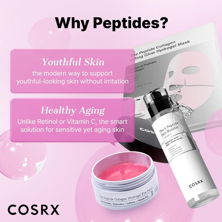 COSRX 6X Peptide Collagen Skin Booster Toner Serum for Dull &amp; Uneven Skin, Preps Skin with Copper Peptides, GHK-Cu, Skin Renewal Boosting Facial Essence, Korean Skin Care, 5.07 Fl.Oz