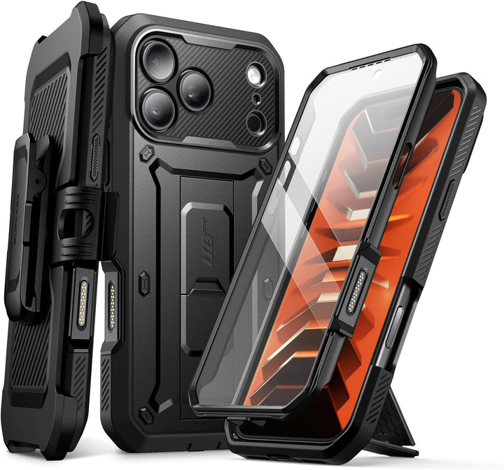 SUPCASE for iPhone Case, Belt Clip, Military-Grade Protection, Built-in Kickstand &amp; Screen Protector, Camera Control, Heavy-Duty Phone Case, Unicorn Beetle Pro