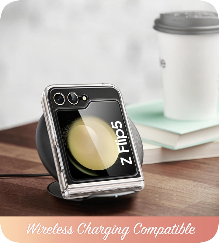 i-Blason Cosmo for Samsung Galaxy Z Flip 5 Case with Hinge Protection, [Built-in Front Screen Protector] Slim Stylish Protective Case