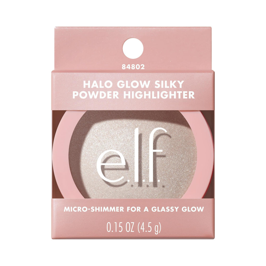 e.l.f. Halo Glow Silky Powder Highlighter, Long-Lasting Luminous Finish, Cake-Resistant With Micro-Shimmer, Vegan & Cruelty-Free