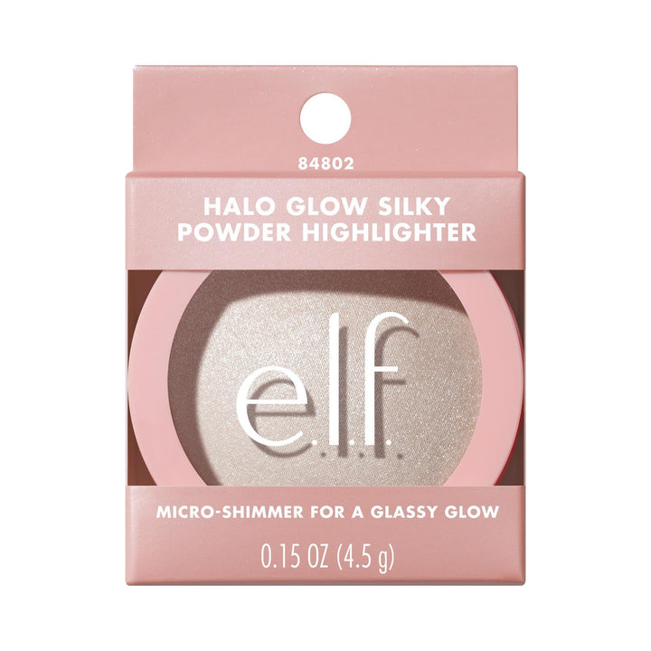 e.l.f. Halo Glow Silky Powder Highlighter, Long-Lasting Luminous Finish, Cake-Resistant With Micro-Shimmer, Vegan & Cruelty-Free