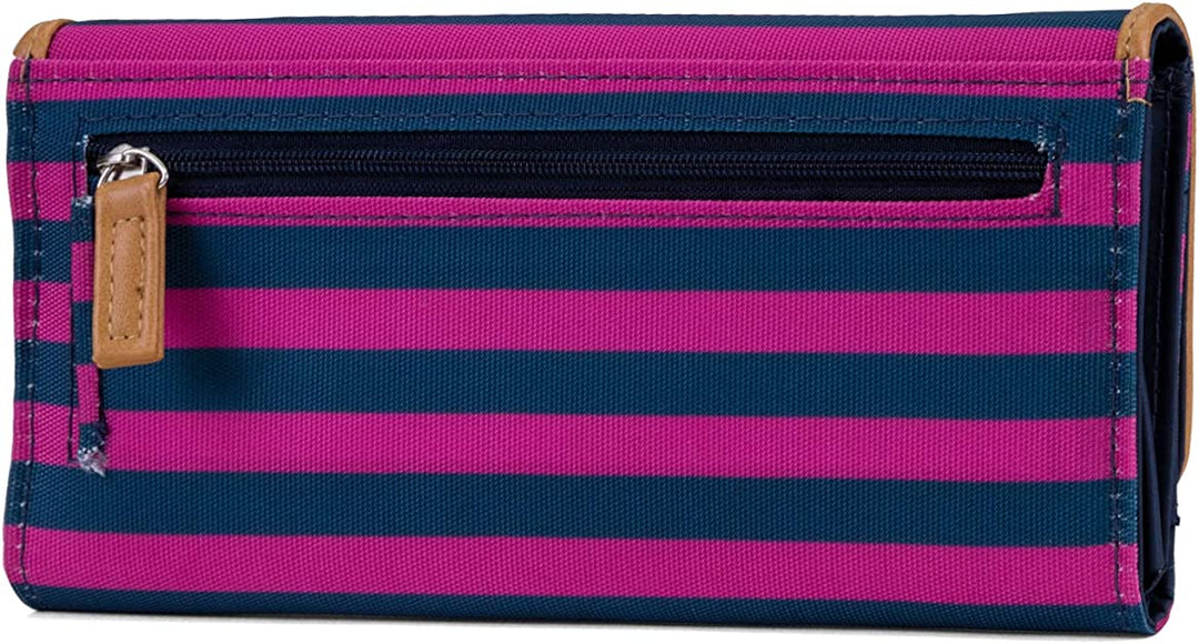 Nautica Women's Perfect Carry-All Money Manager RFID Blocking Wallet- Rose Violet - 3alababak