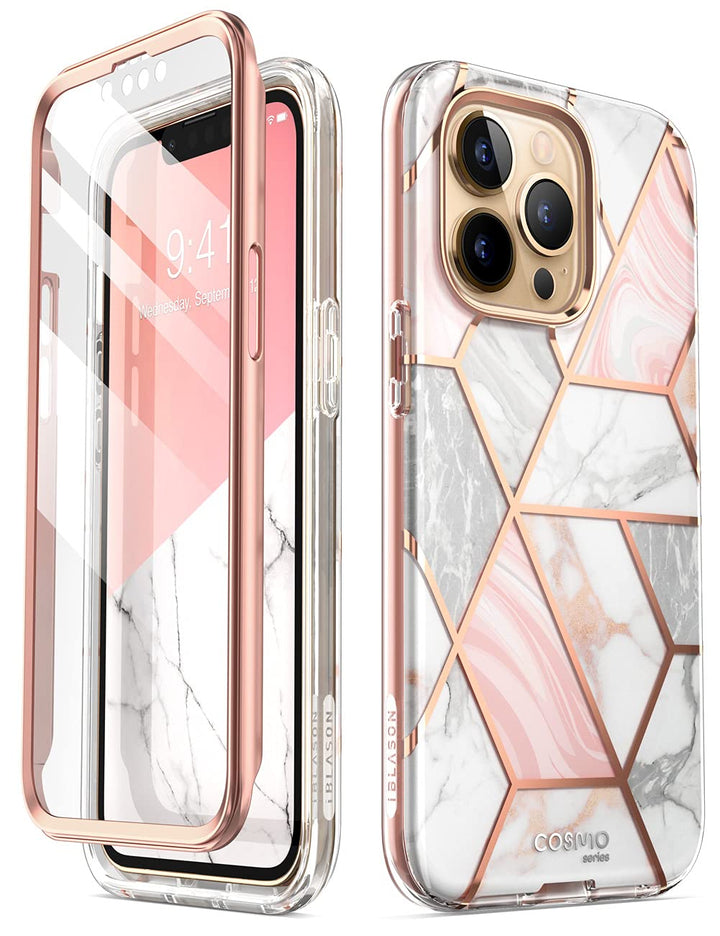 i-Blason Cosmo for iPhone 13 Pro Max Case [Built-in Screen Protector] [Military-Grade Protection] Slim Full-Body Stylish Protective Shockproof Phone Case for iPhone 13 Pro Max (Butterfly)