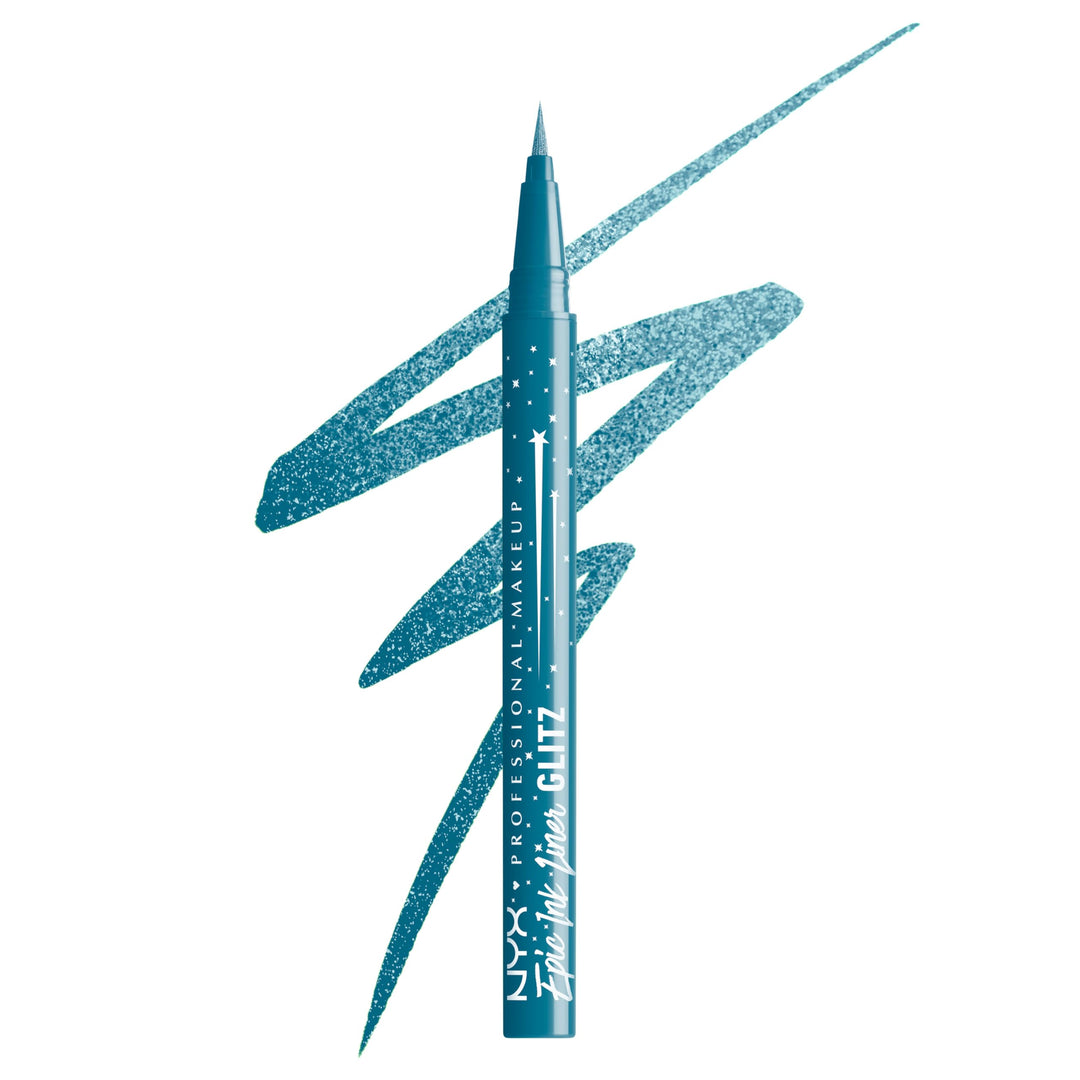 NYX PROFESSIONAL MAKEUP Epic Ink Glitz Liner, Waterproof Metallic Liquid Eyeliner with Vegan Formula 0.03 Fl Oz