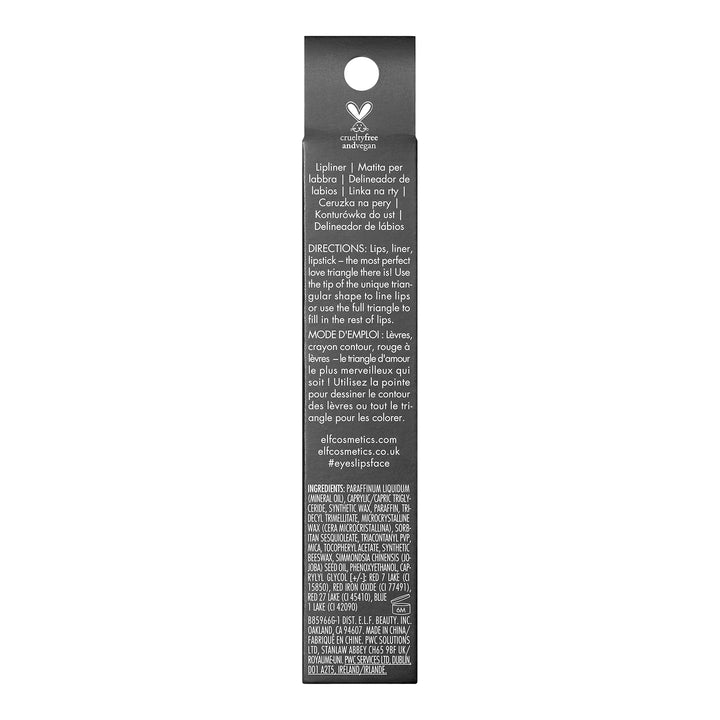 e.l.f. Love Triangle Lip Filler Liner, 2-in-1 Lipliner Pencil For Sculpting &amp; Filling, Long-Lasting Intense Color, Vegan &amp; Cruelty-Free