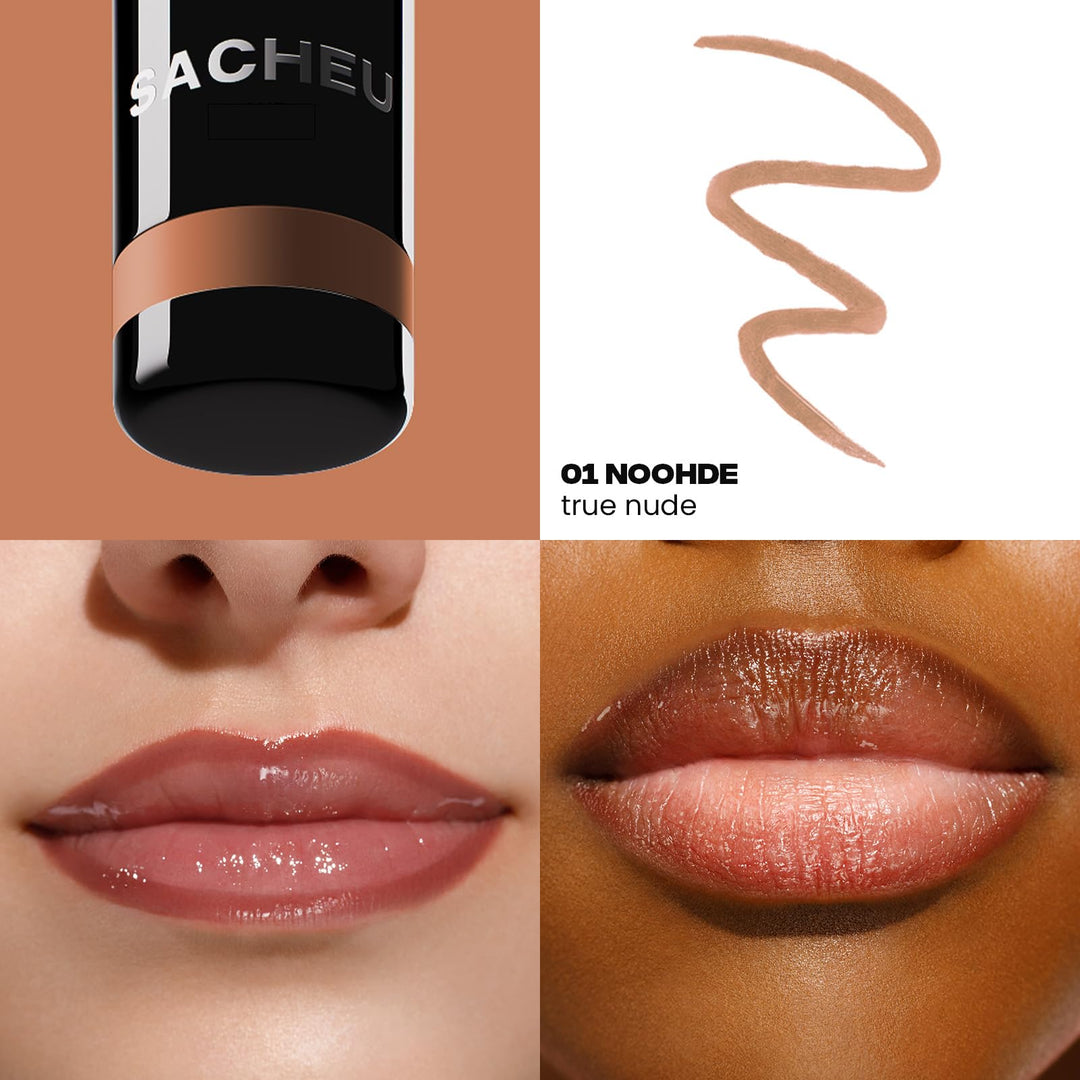 Sacheu Lip Liner STAY-N Peel Off Lip Stain — Long Lasting Matte Lip Tattoo Transfer Proof Lipstain Infused with Hyaluronic Acid &amp; Vitamin E for All Skin Types — Vegan &amp; Cruelty-Free