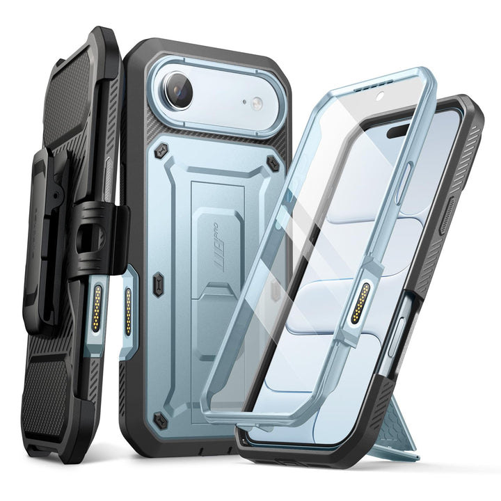 SUPCASE for iPhone Case, Belt Clip, Military-Grade Protection, Built-in Kickstand &amp; Screen Protector, Camera Control, Heavy-Duty Phone Case, Unicorn Beetle Pro