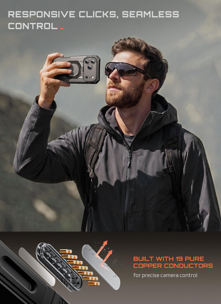 جراب SUPCASE لهاتف iPhone 18 Pro / iPhone 17 Pro، حماية فائقة مع واقي شاشة زجاجي، زر التحكم بالكاميرا، حامل مغناطيسي، متوافق مع MagSafe، جراب حماية كامل للجسم Unicorn Beetle Grip Pro