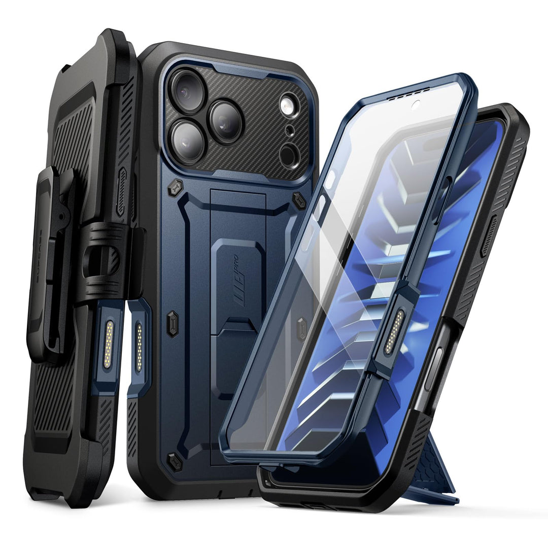SUPCASE for iPhone Case, Belt Clip, Military-Grade Protection, Built-in Kickstand &amp; Screen Protector, Camera Control, Heavy-Duty Phone Case, Unicorn Beetle Pro