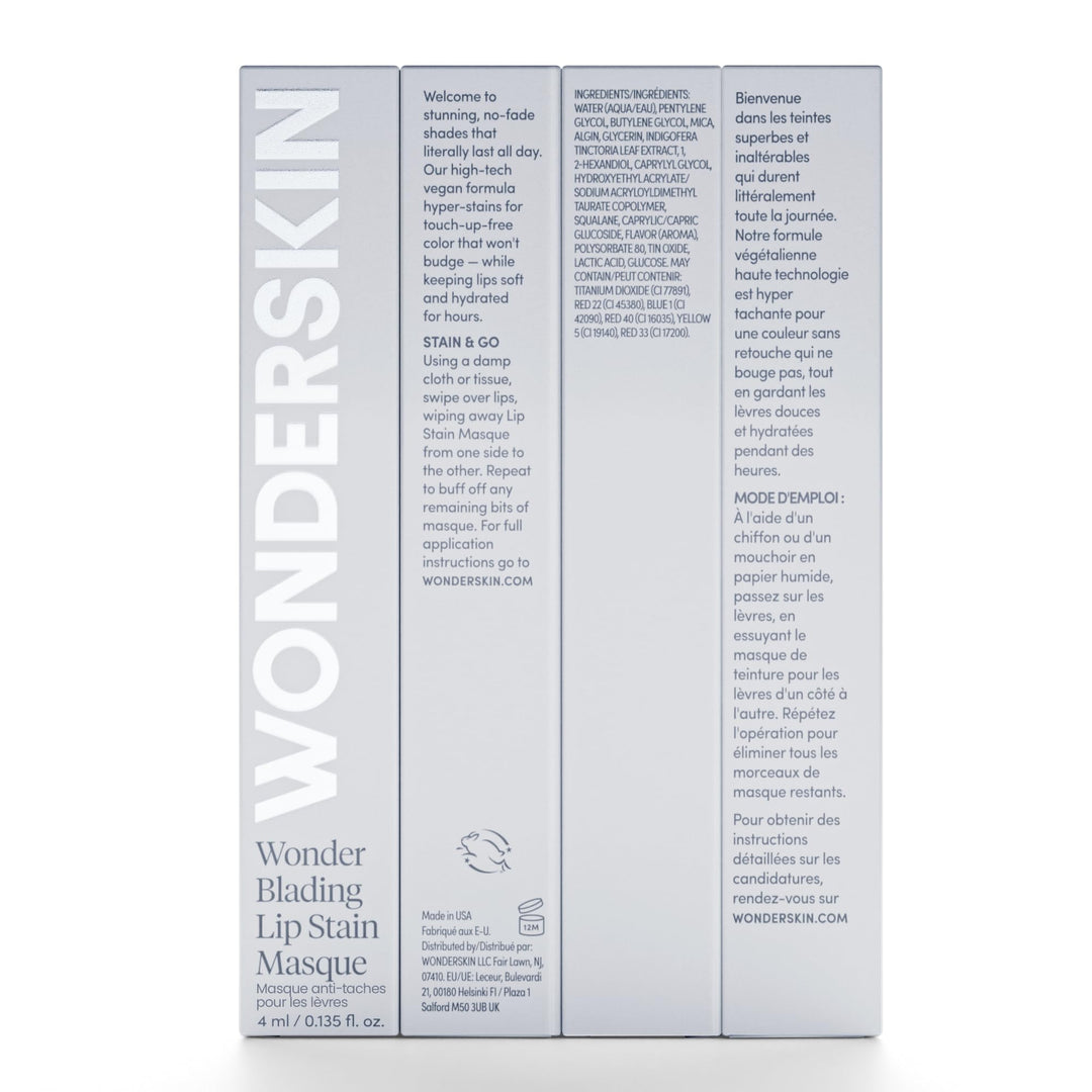Wonderskin Wonder Blading All Day Lip Stain Peel Off Masque - Long Lasting, Waterproof and Transfer Proof Nude Lip Tint, Matte Finish Peel Off Lip Stain