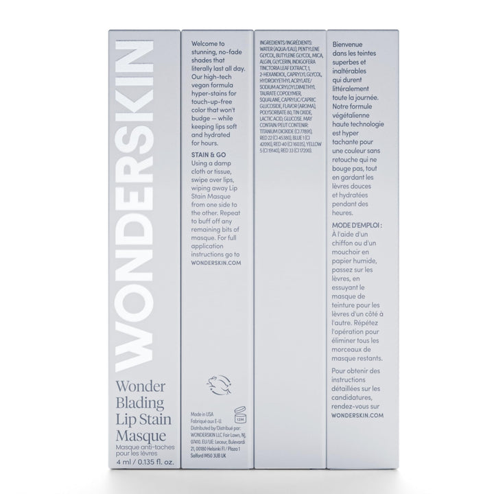 Wonderskin Wonder Blading All Day Lip Stain Peel Off Masque - Long Lasting, Waterproof and Transfer Proof Nude Lip Tint, Matte Finish Peel Off Lip Stain