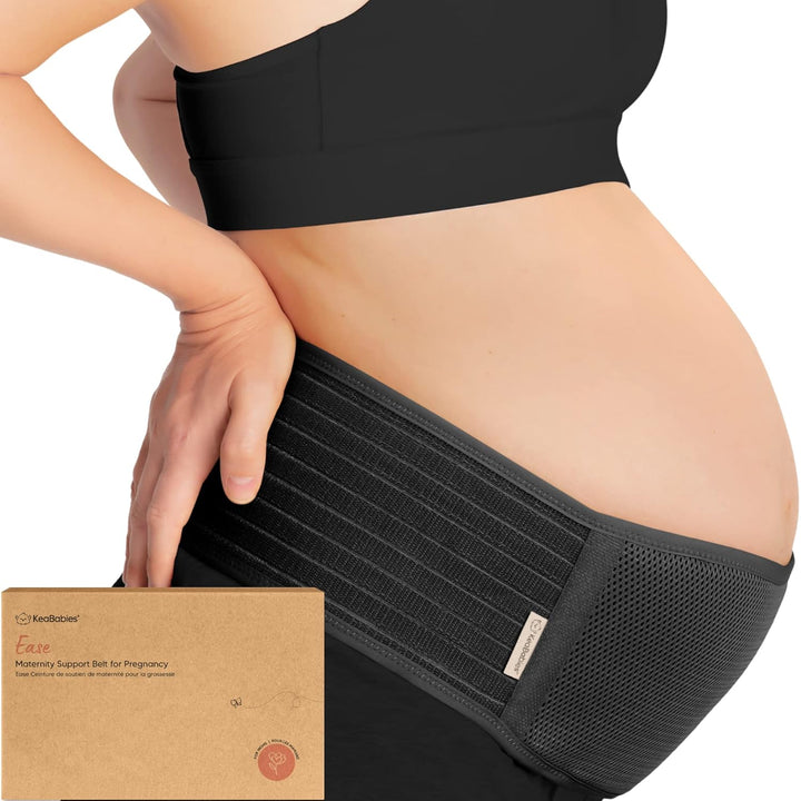 KeaBabies Maternity Belly Bands for Pregnant Women - 1-Pack, Soft &amp; Breathable Pregnancy Belly Support Band, Easy Adjustable Maternity Belt for Back, Pelvic Support, Comfortable