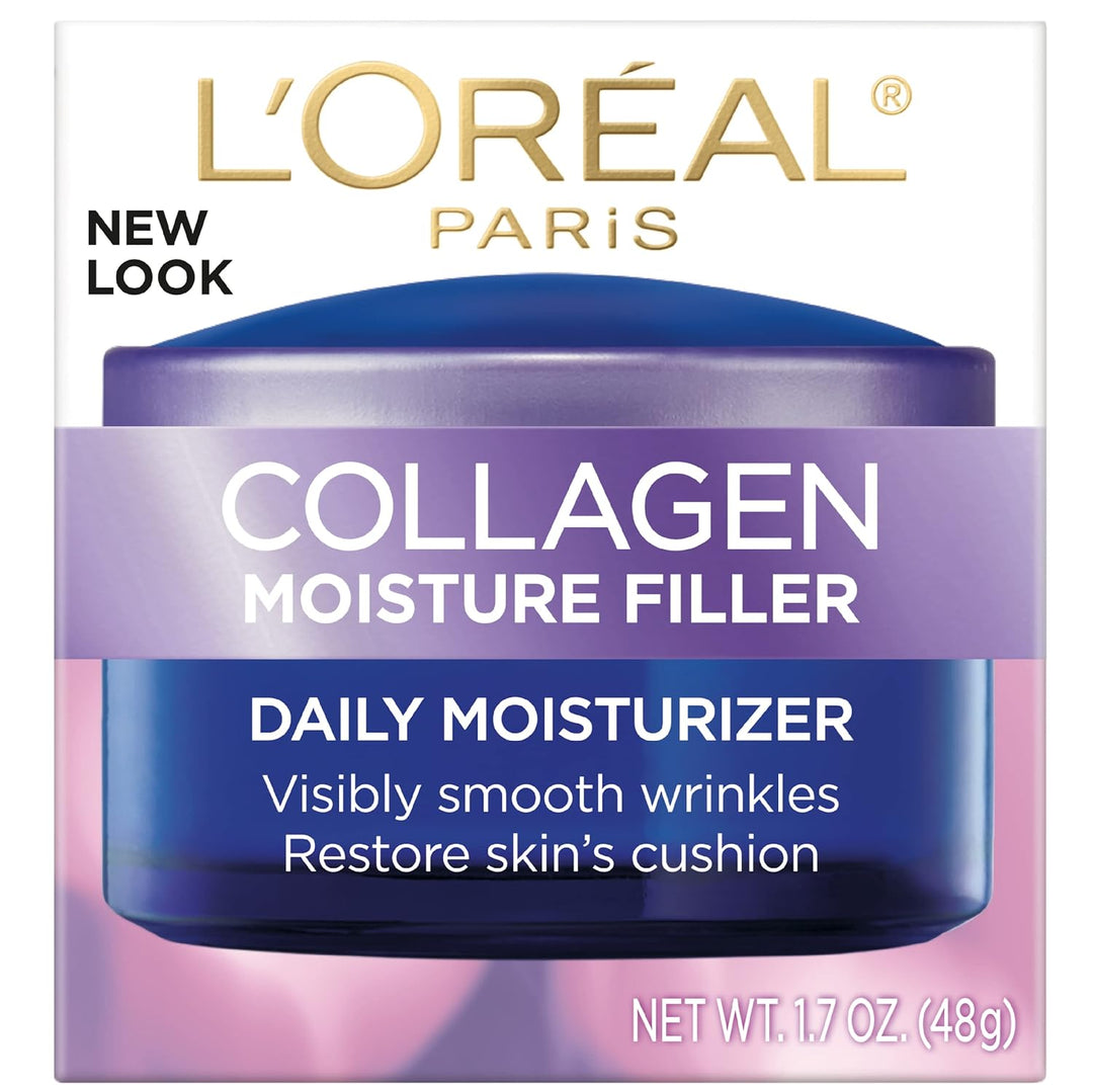 L’Oreal Paris Collagen Daily Face Moisturizer, Anti Aging Face Cream to Reduce Wrinkles and Provide Intense Hydration, 1.7 oz - Frangranced