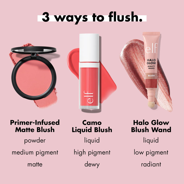 e.l.f Primer-Infused Blush, Long-Wear, Matte, Bold, Lightweight, Blends Easily, Contours Cheeks, Always Rosy, All-Day Wear, Vegan &amp; Cruelty-Free