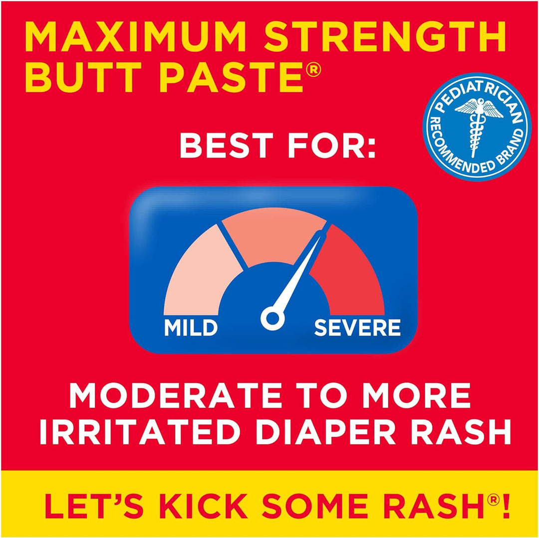 Boudreaux's Butt Paste Maximum Strength Diaper Rash Cream, Ointment for Baby