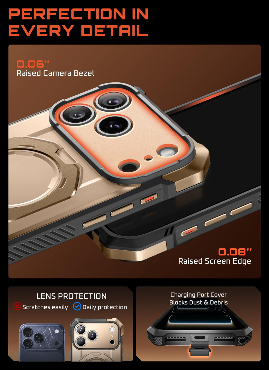 SUPCASE for iPhone 17 Pro Max Case with Kickstand (Unicorn Beetle Grip), [Camera Control Cover] [Compatible with MagSafe] [Military-Grade Drop Protection] Heavy Duty Magnetic Phone Case