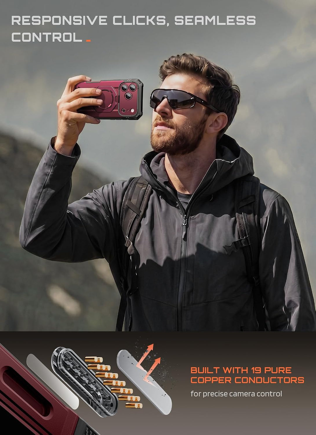 جراب SUPCASE لهاتف iPhone 18 Pro / iPhone 17 Pro، حماية فائقة مع واقي شاشة زجاجي، زر التحكم بالكاميرا، حامل مغناطيسي، متوافق مع MagSafe، جراب حماية كامل للجسم Unicorn Beetle Grip Pro