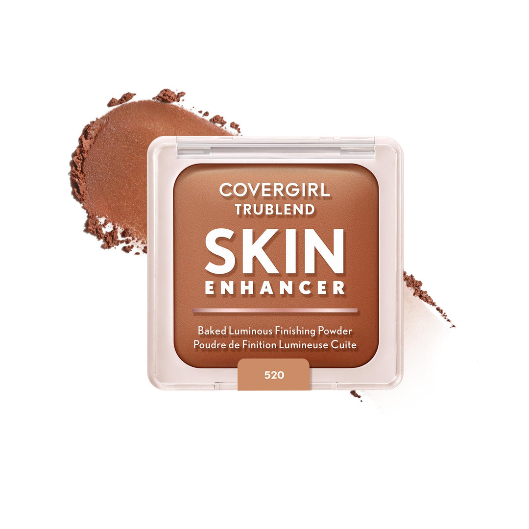 COVERGIRL TruBlend Skin Enhancer Baked Luminous Finishing Face Powder, with Hyaluronic Acid and White Rose Extract, Sheer &amp; Buildable