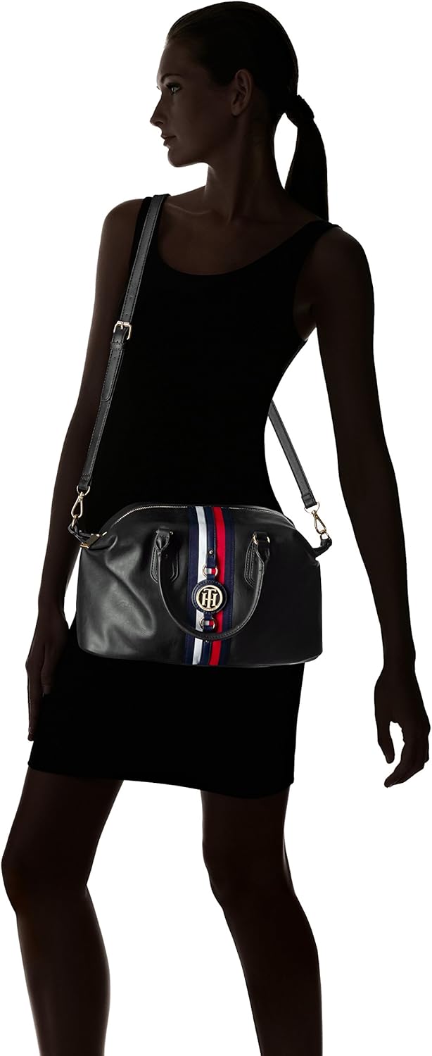 Tommy Hilfiger Women's Jaden Satchel Crossbody Bag - Black