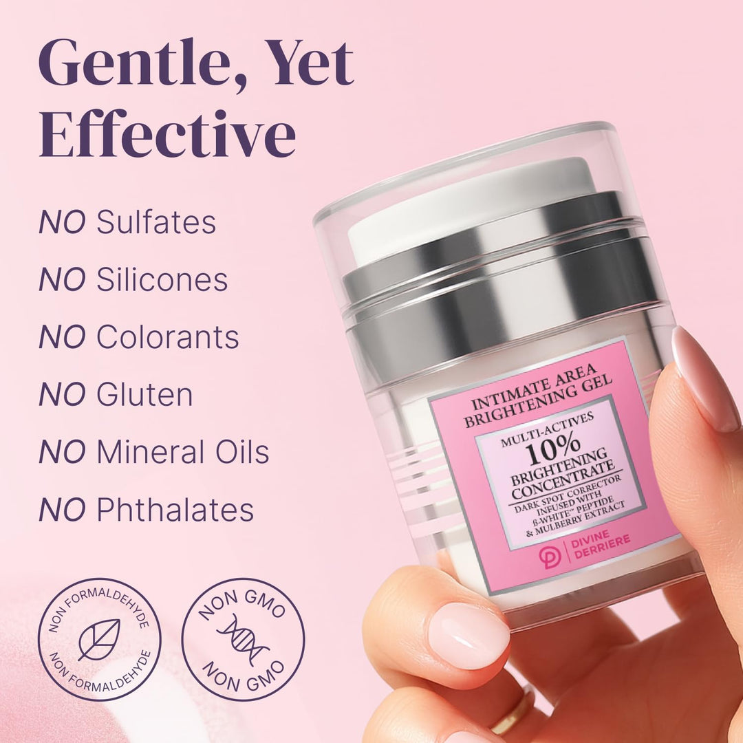 Divine Derriere Intimate Dark Spot Remover for Body, Face, Bikini and Sensitive Areas - Dark Spot Corrector Cream for Intimate Areas Contains Mulberry Extract, Alpha Arbutin, Peptide 30 ml