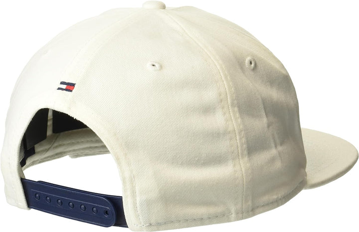 Tommy Hilfiger Men's Signature Flat Brim Baseball Cap - Hilfiger White