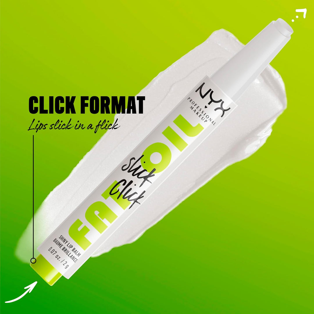 NYX PROFESSIONAL MAKEUP Fat Oil Slick Click, Lightweight, Buildable, Pigmented Vegan Lip Balm