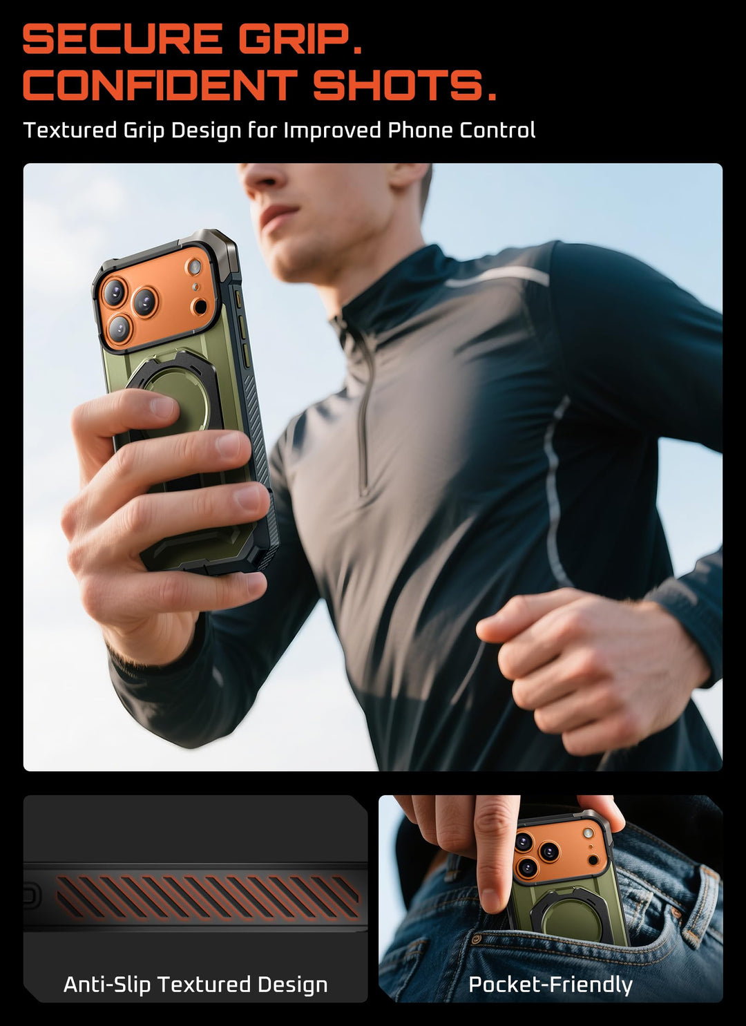 SUPCASE for iPhone 17 Pro Max Case with Kickstand (Unicorn Beetle Grip), [Camera Control Cover] [Compatible with MagSafe] [Military-Grade Drop Protection] Heavy Duty Magnetic Phone Case