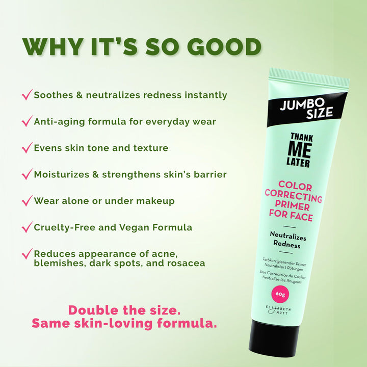 Elizabeth Mott Thank Me Later Glow Enhancer - Hydrating Face Primer &amp; Highlighter for Radiant Skin, Vegan &amp; Cruelty-Free, No Sulfates, Parabens, or Phthalates  - 30g