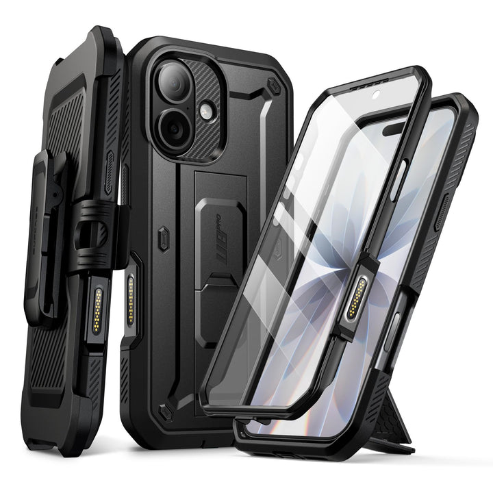 SUPCASE for iPhone Case, Belt Clip, Military-Grade Protection, Built-in Kickstand &amp; Screen Protector, Camera Control, Heavy-Duty Phone Case, Unicorn Beetle Pro