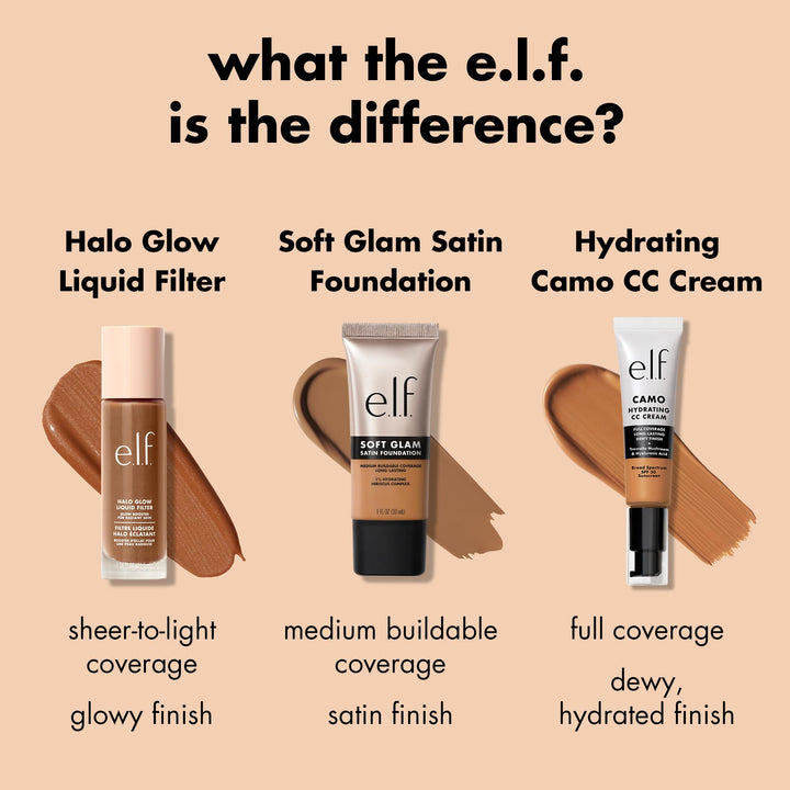e.l.f. Soft Glam Foundation, Medium Coverage, Long-Lasting & Buildable Foundation For A Smooth, Satin Finish, Vegan & Cruelty-Free, 32 Medium Neutral