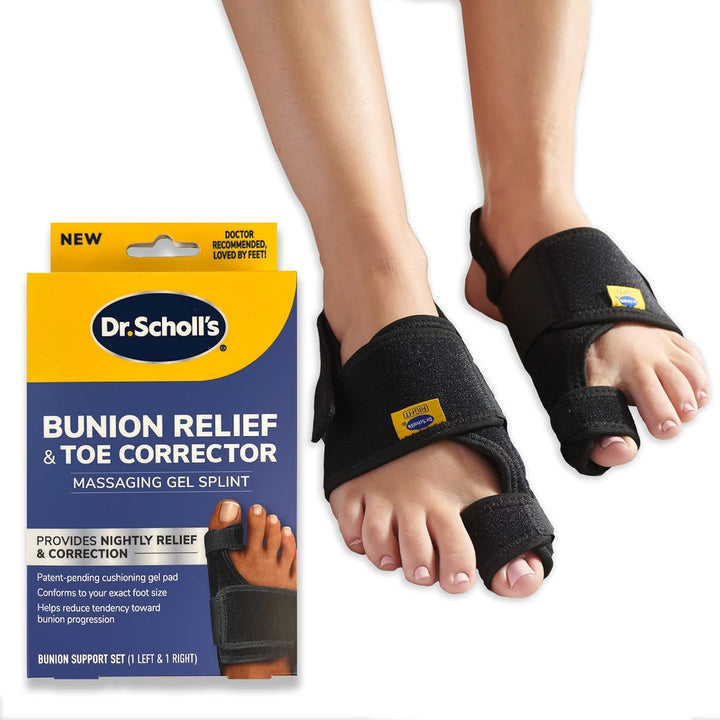 Dr. Scholl's Bunion Relief & Toe Corrector, 1 support set (1 left, 1 right)