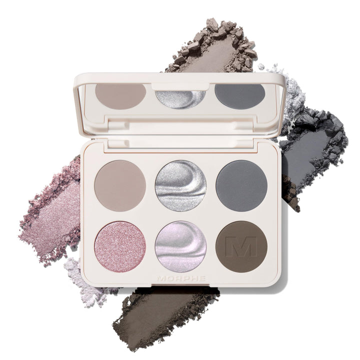 Morphe ChromaPlus 6-Pan Eyeshadow Palette - High Pigment Eye Makeup with Shimmer, Matte &amp; Metallic Eye Shadow - Neutral Eyeshadow Makeup Collection for All-Day Wear