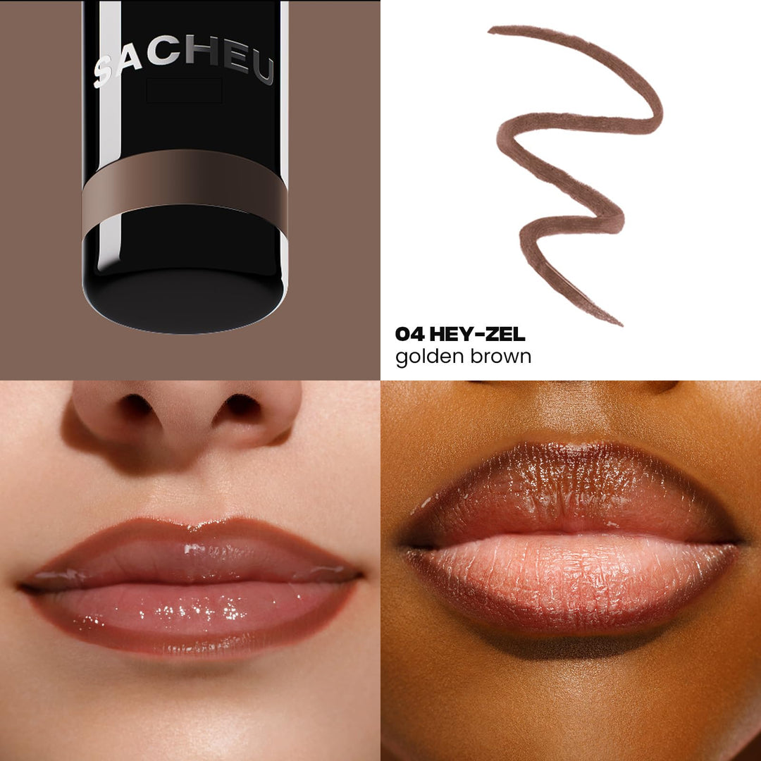 Sacheu Lip Liner STAY-N Peel Off Lip Stain — Long Lasting Matte Lip Tattoo Transfer Proof Lipstain Infused with Hyaluronic Acid &amp; Vitamin E for All Skin Types — Vegan &amp; Cruelty-Free