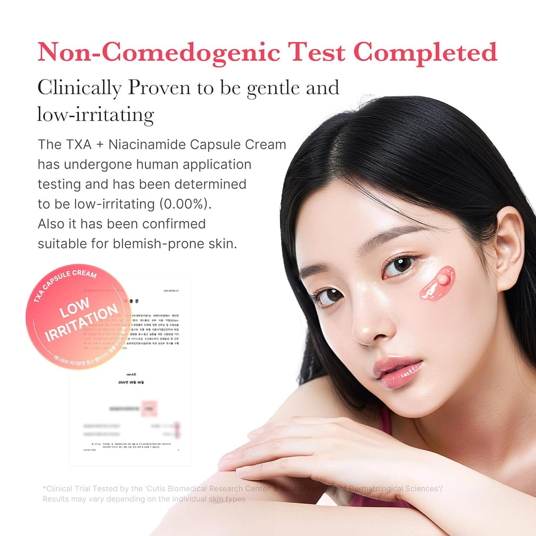 medicube Capsule Cream with TXA + Niacinamide | Dual Radiance Moisturizer Ideal for Use After Spot Care, Uneven Skin Tone &amp; Texture &amp; Hydration | 99% Pure Tranexamic Acid | Korean Skincare, 1.94 oz