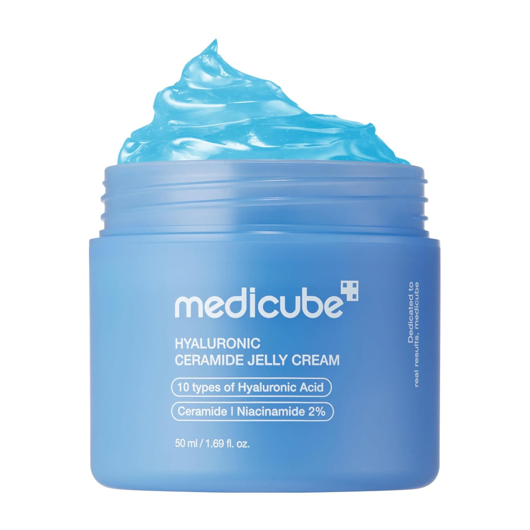 medicube Jelly Cream with Hyaluronic Acid | Daily Moisturizer for All Skin Types | Long-lasting Hydration with Hyaluronic Acid, Ceramides, Multi Peptides | Supports Skin&