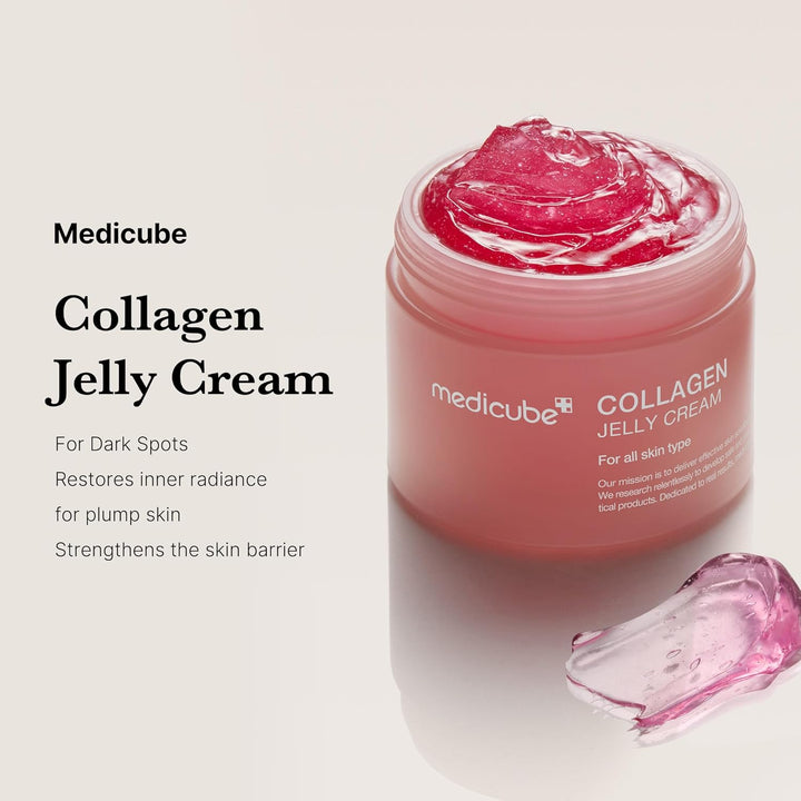 Medicube Collagen Jelly Cream- Niacinamide & Freeze-Dried Hydrolyzed Collagen - Boosts skin's barrier hydration and gives 24h Glow & Lifted Look  1.69 Fl Oz