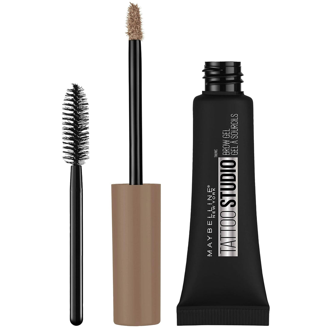 Maybelline TattooStudio Waterproof Eyebrow Gel Makeup, Soft Brown, 1 Count