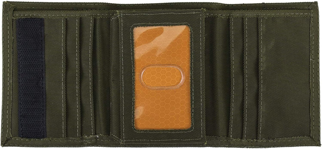 Timberland PRO Men's Cordura Nylon RFID Trifold Wallet with ID Window, Olive