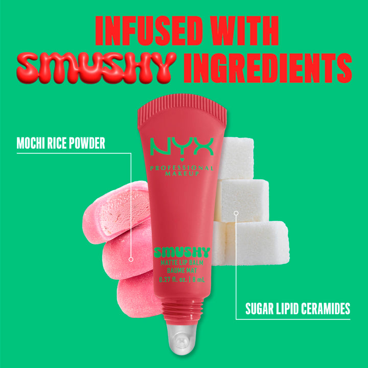 NYX PROFESSIONAL MAKEUP Smushy Matte Lip Balm, Tinted Lip Moisturizer with Soft, Matte Finish
