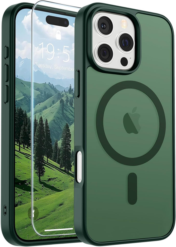 جراب SUPFINE مغناطيسي لهاتف iPhone 18 Pro Max / 17 Pro Max متوافق مع MagSafe، غطاء للتحكم في الكاميرا، غطاء سيليكون فاخر مقاوم للصدمات والسقوط لهاتف 18 Pro Max