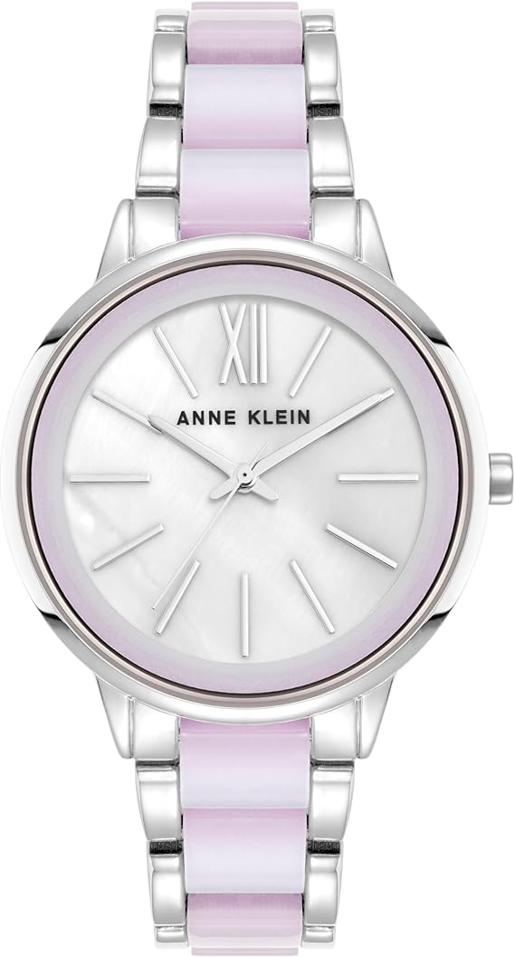 Anne Klein AK/1413LBSV Women's Resin Bracelet Watch - Silver/Iridescent