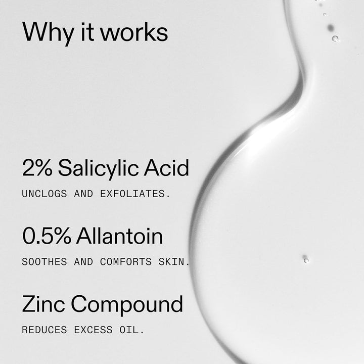 The INKEY List Salicylic Acid Cleanser - Daily Exfoliating Cleanser with 2% Salicylic Acid &amp; Zinc PCA, Unclogs Pores, Anti Acne, Reduces Blackheads &amp; Excess Oil for Clearer Skin