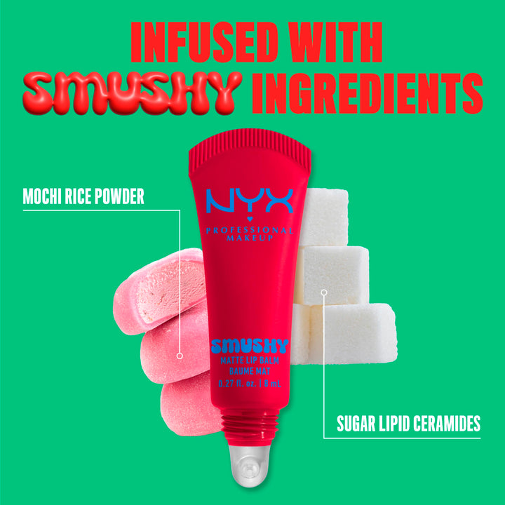 NYX PROFESSIONAL MAKEUP Smushy Matte Lip Balm, Tinted Lip Moisturizer with Soft, Matte Finish