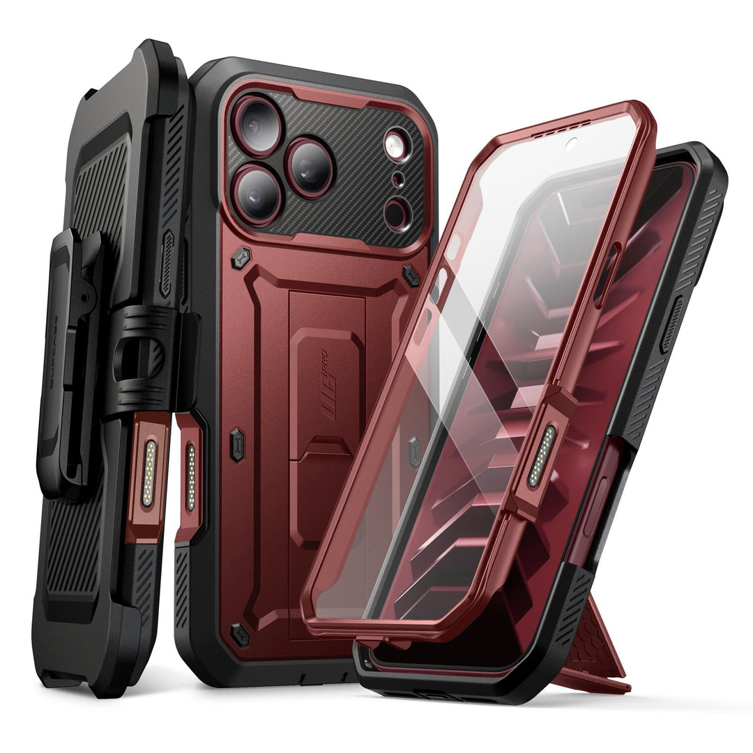 SUPCASE for iPhone Case, Belt Clip, Military-Grade Protection, Built-in Kickstand &amp; Screen Protector, Camera Control, Heavy-Duty Phone Case, Unicorn Beetle Pro