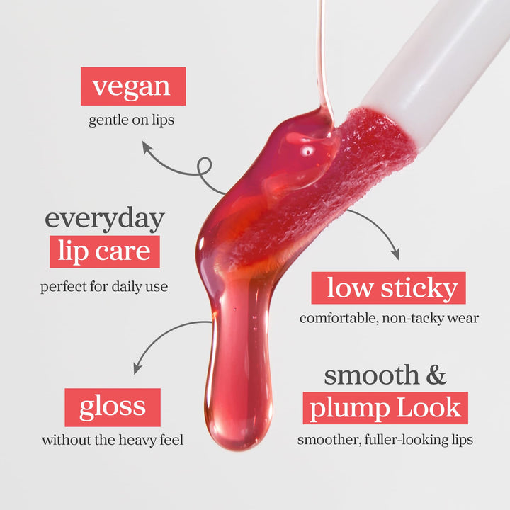NOONI Korean Lip Oil - Applemint | Long-Lasting, Moisturizing, Plumping, Revitalizing for Dry Lips, Waterproof, No Peel Off, Hydrating, Nourishing Crystal Clear Lip Stain, 0.12 FL Oz