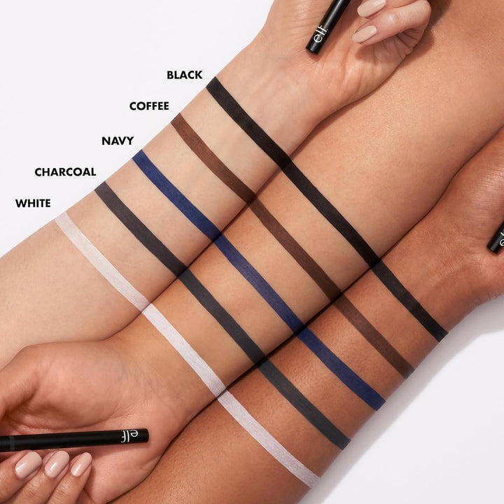 e.l.f. No Budge Retractable Eyeliner, Creamy, Ultra-Pigmented & Waterproof, Creates Bold & Defined Lines, Vegan & Cruelty-Free ,  Black