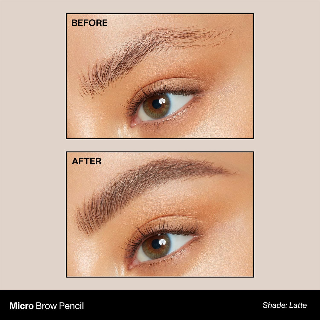 Morphe Micro Dual Eyebrow Pencil - Dual-Ended Brow Pencil Featuring a Retractable, Ultra-Precise, Pointed Tip - Richly Pigmented, Smooth-Gliding, Long-Lasting Wax Formula