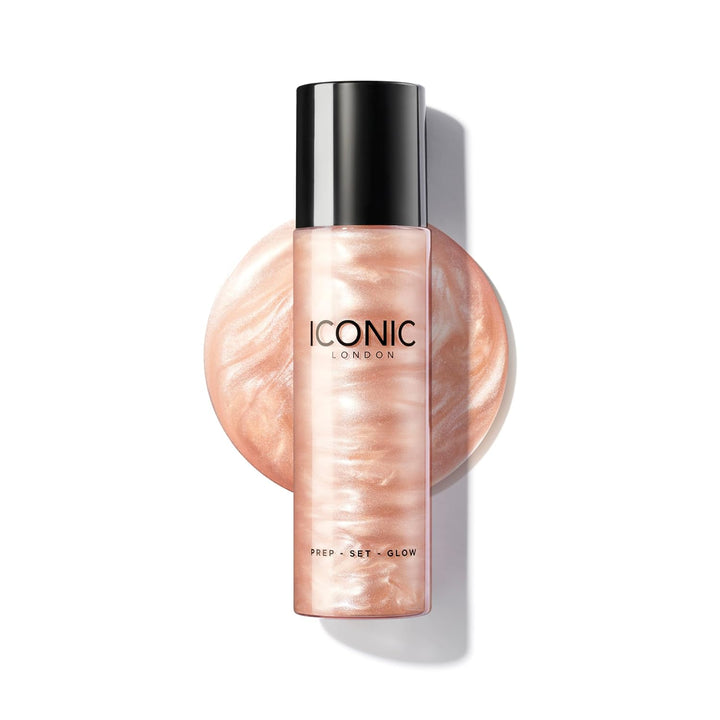 ICONIC LONDON Prep-Set-Glow Makeup Setting Spray | لمسة نهائية متوهجة، 4.22 أونصة سائلة