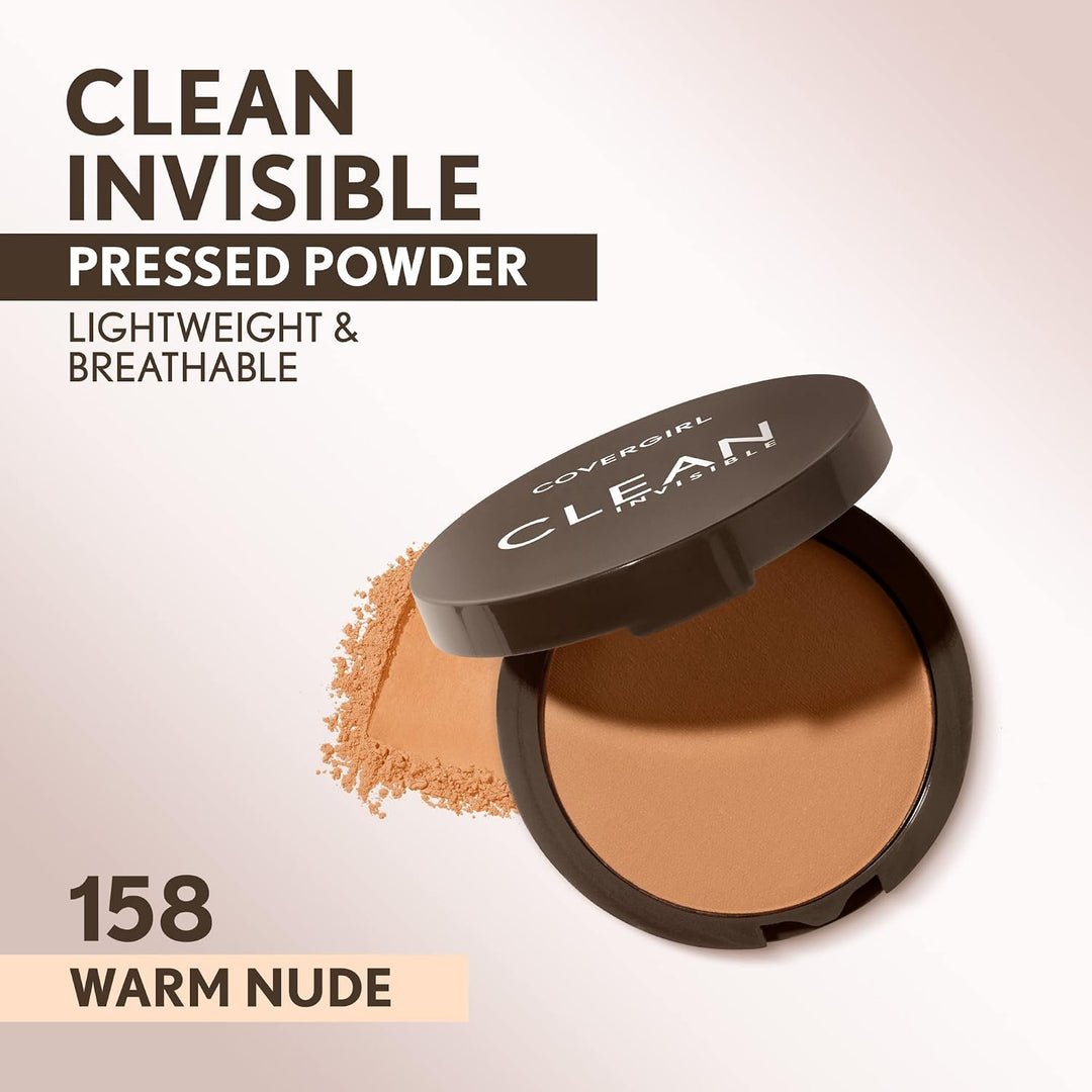 Covergirl Clean Invisible Pressed Powder, Lightweight, Breathable, Vegan Formula